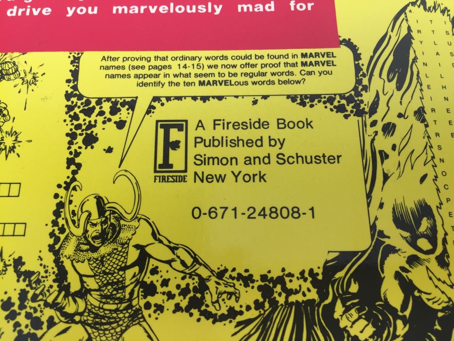 Stan Lee Presents Marvel Word Games Fireside Book Simon Schuster First Edition ISBN 0-671-24808-1 Vintage 1979 [Photo 8]