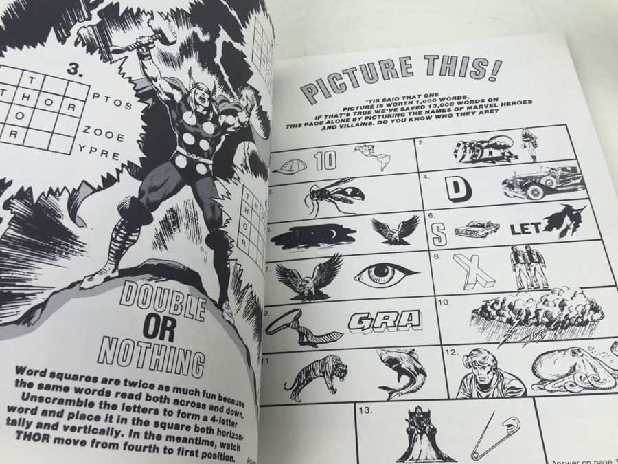 Stan Lee Presents Marvel Word Games Fireside Book Simon Schuster First Edition ISBN 0-671-24808-1 Vintage 1979 [Photo 15]