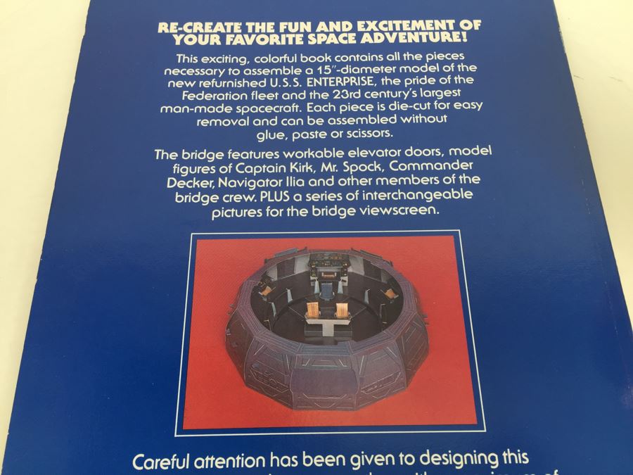 STAR TREK The Motion Picture The U.S.S. Enterprise Bridge Punch-Out Book First Edition First Wanderer ISBN 0-671-95544-6 Vintage 1979 [Photo 7]