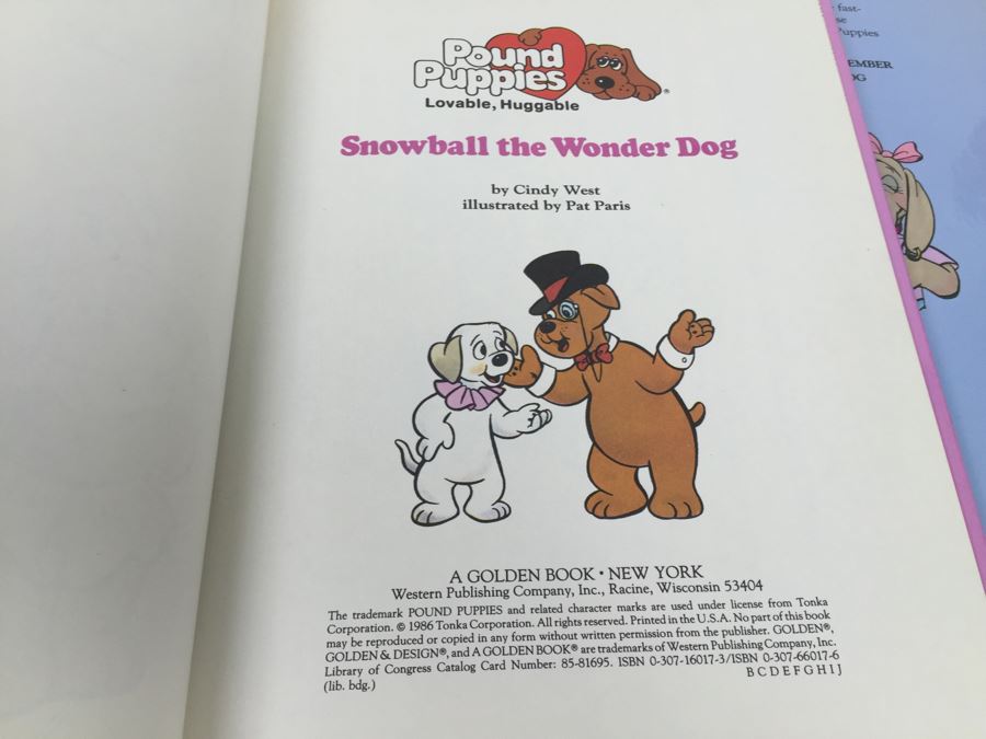 Pair Of Pound Puppies Books 'Snowball The Wonder Dog' And 'The Gate Crashers' Golden Book Tonka Vintage 1986 [Photo 10]