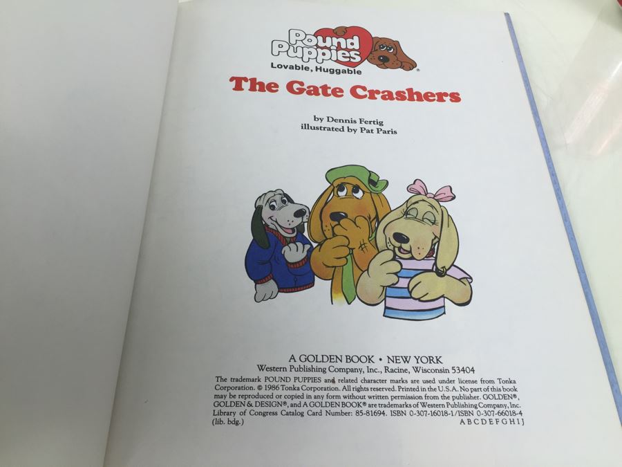 Pair Of Pound Puppies Books 'Snowball The Wonder Dog' And 'The Gate Crashers' Golden Book Tonka Vintage 1986 [Photo 12]