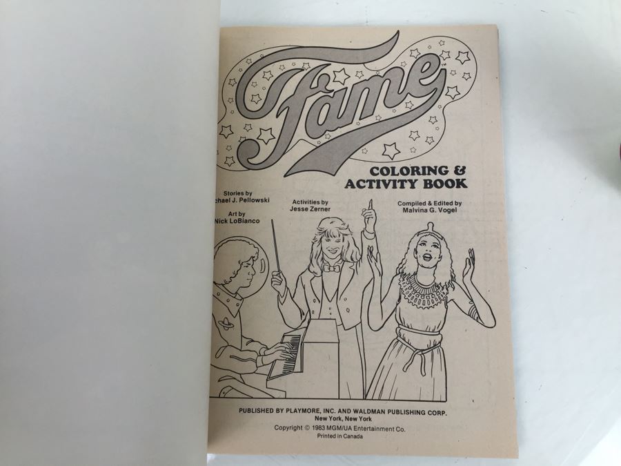 Fame Tv Show Coloring & Activity Book Vintage 1983 [Photo 2]