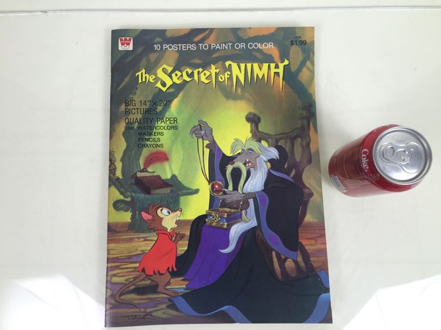 Large The Secret Of NIMH 10 Posters To Paint Or Color Whitman Vintage 1982 Based On Movie New Old Stock [Photo 1]