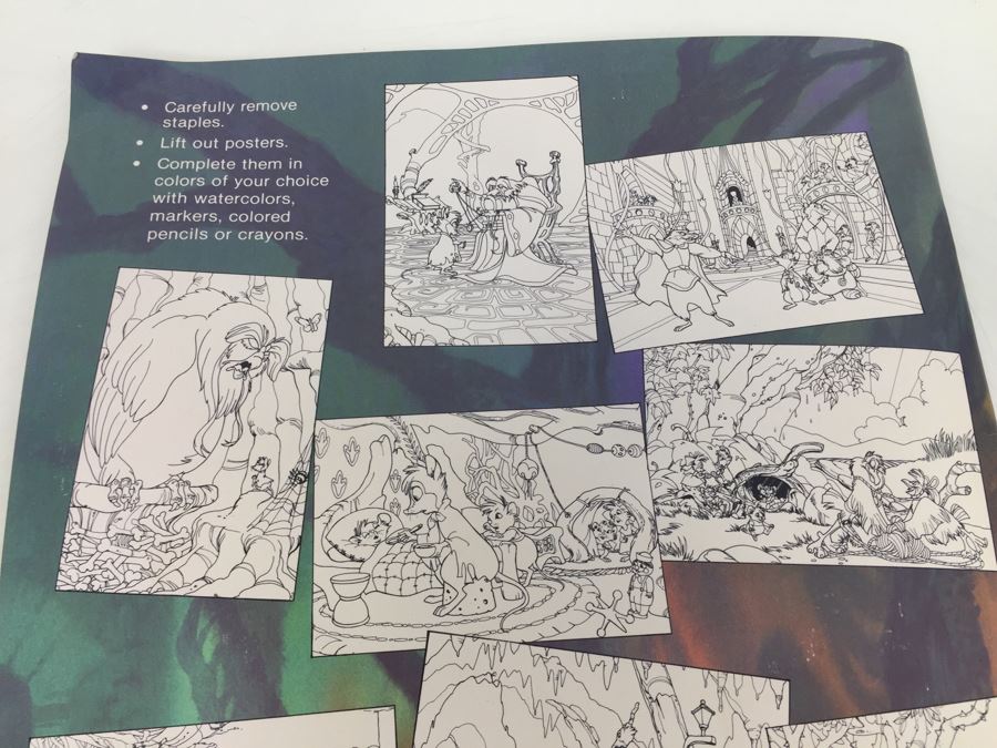 Large The Secret Of NIMH 10 Posters To Paint Or Color Whitman Vintage 1982 Based On Movie New Old Stock [Photo 11]