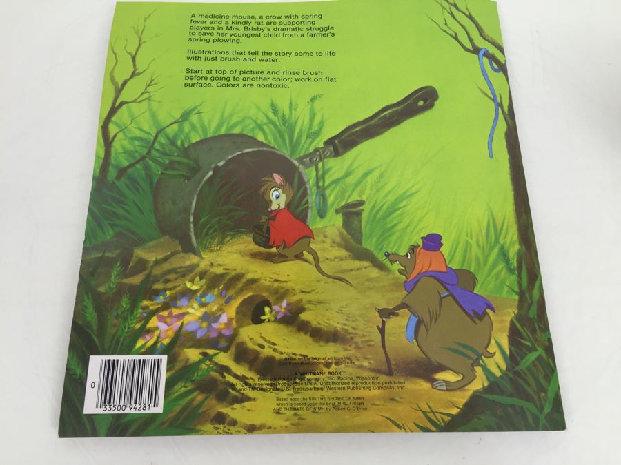 The Secret Of NIMH Paint With Water Book Whitman Vintage 1982 [Photo 3]