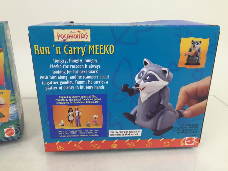 Disney's Pocahontas 'Flutter 'N Flower FLIT', 'Run 'N Carry MEEKO' And Collectible Mattel 13492, 13491, 66505 New Old Stock Vintage 1995 [Photo 13]