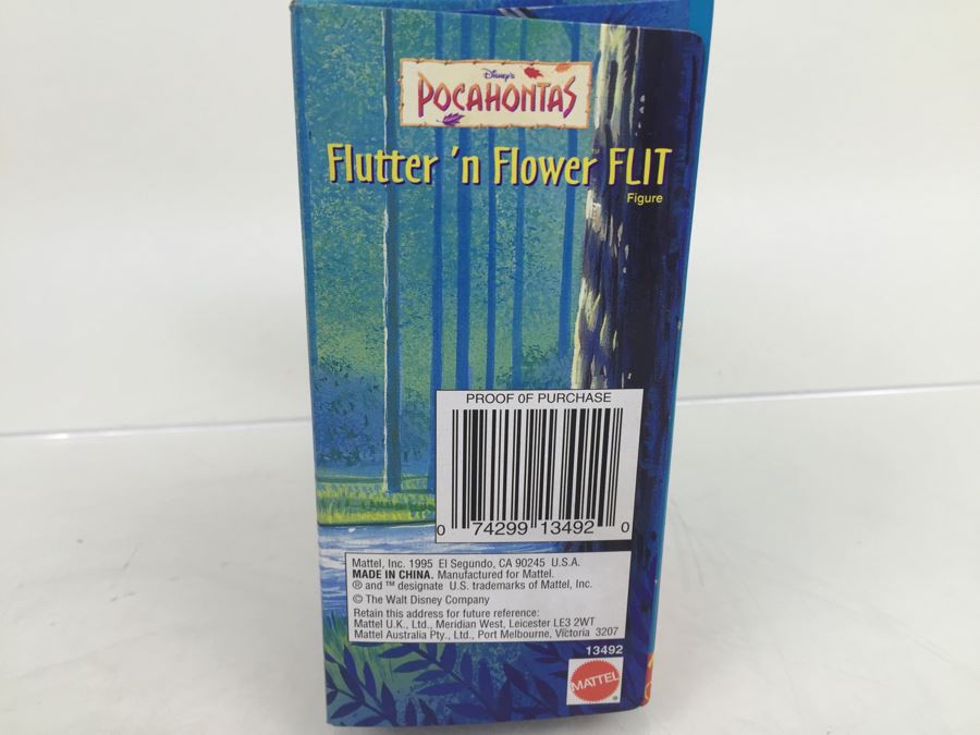 Disney's Pocahontas 'Flutter 'N Flower FLIT', 'Run 'N Carry MEEKO' And Collectible Mattel 13492, 13491, 66505 New Old Stock Vintage 1995 [Photo 16]