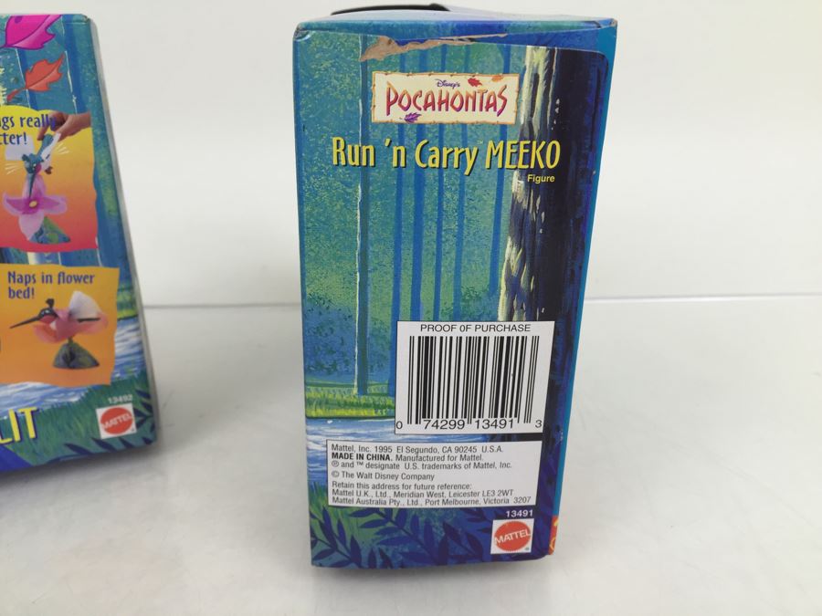 Disney's Pocahontas 'Flutter 'N Flower FLIT', 'Run 'N Carry MEEKO' And Collectible Mattel 13492, 13491, 66505 New Old Stock Vintage 1995 [Photo 11]