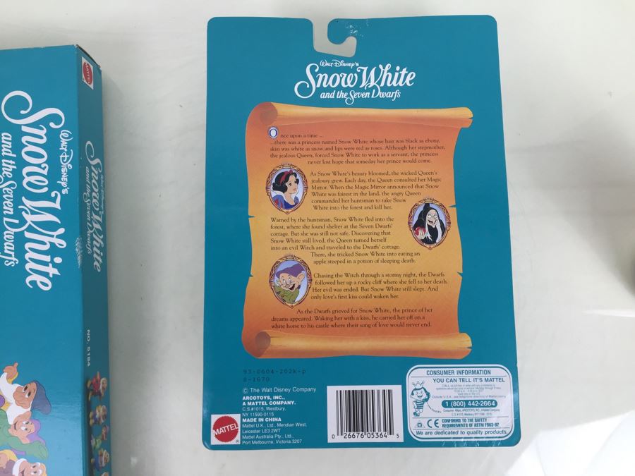 Walt Disney's Snow White And The Seven Dwarfs 'The Seven Dwarfs' Mattel 5184 +'Snow White, Queen & Prince' 5364 Mattel Vintage New In Box [Photo 15]