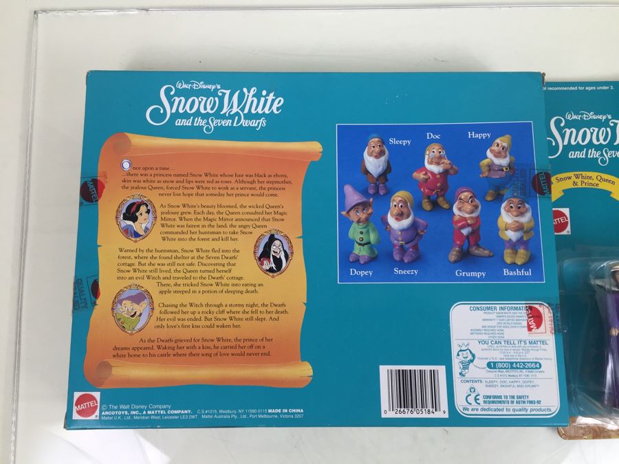 Walt Disney's Snow White And The Seven Dwarfs 'The Seven Dwarfs' Mattel 5184 +'Snow White, Queen & Prince' 5364 Mattel Vintage New In Box [Photo 10]