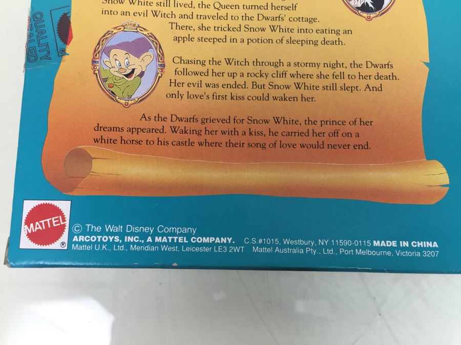 Walt Disney's Snow White And The Seven Dwarfs 'The Seven Dwarfs' Mattel 5184 +'Snow White, Queen & Prince' 5364 Mattel Vintage New In Box [Photo 12]