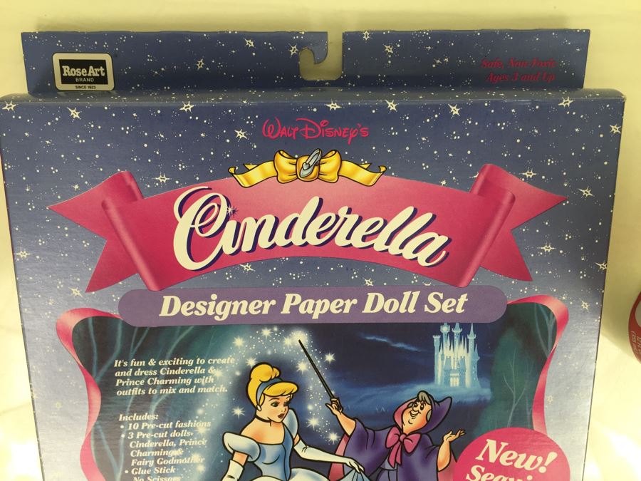 Walt Disney's Cinderella Designer Paper Doll Set New In Box Rose Art Vintage 1993 [Photo 4]
