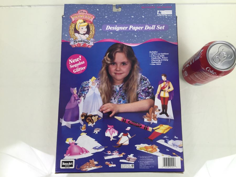Walt Disney's Cinderella Designer Paper Doll Set New In Box Rose Art Vintage 1993 [Photo 3]