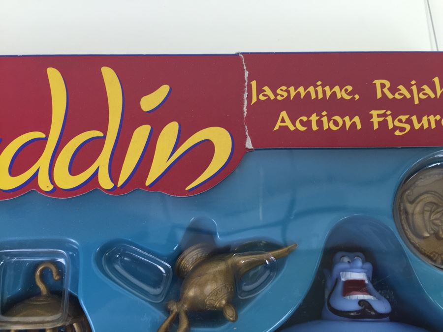 Pair Of Disney's Aladdin Jasmine, Rajah & Genie Action Figure Playset Mattel 5303 Vintage New In Box [Photo 6]