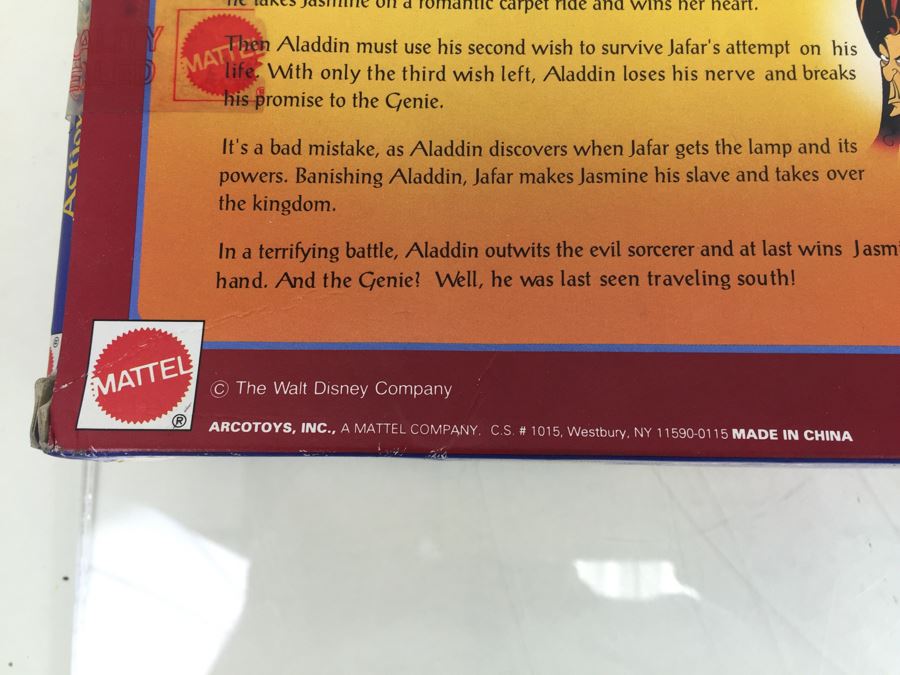 Pair Of Disney's Aladdin Jasmine, Rajah & Genie Action Figure Playset Mattel 5303 Vintage New In Box [Photo 9]