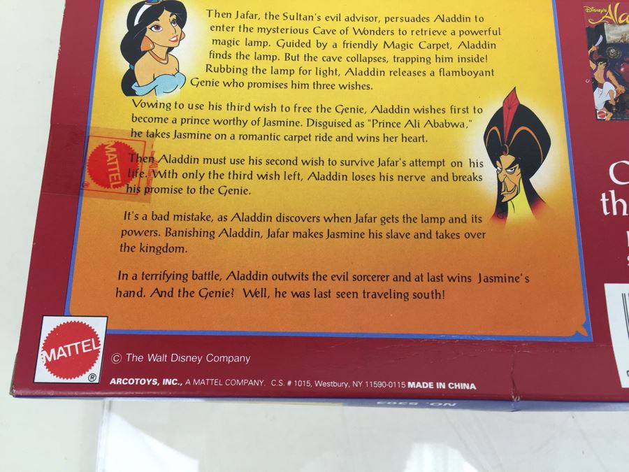 Pair Of Disney's Aladdin Aladdin, Abu & Lafar Action Figure Playset Mattel 5303 Vintage New In Box [Photo 12]