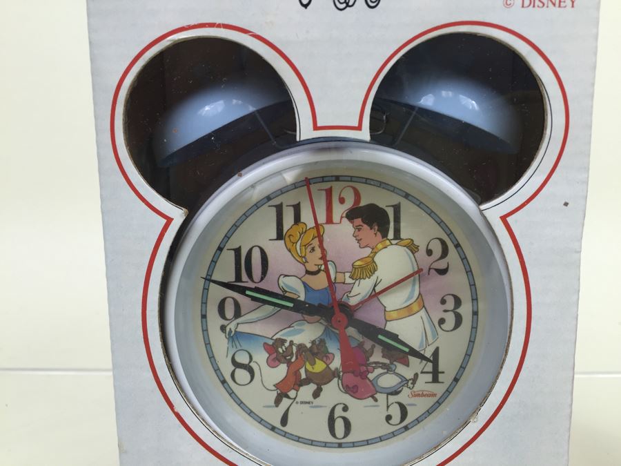 Disney Cinderella Double Bell Alarm Clock Sunbeam New In Box Vintage 1991 [Photo 6]