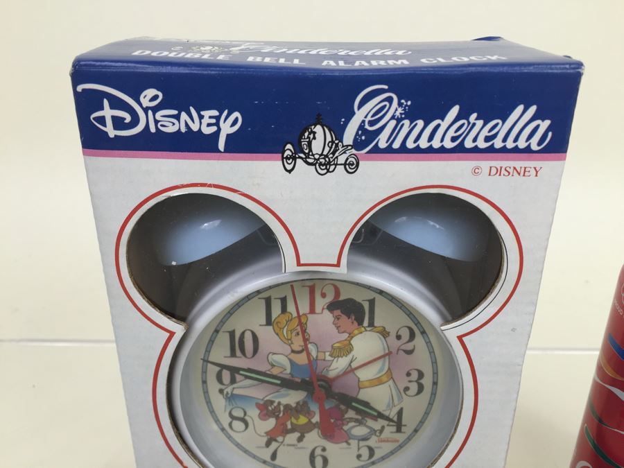 Disney Cinderella Double Bell Alarm Clock Sunbeam New In Box Vintage 1991 [Photo 2]