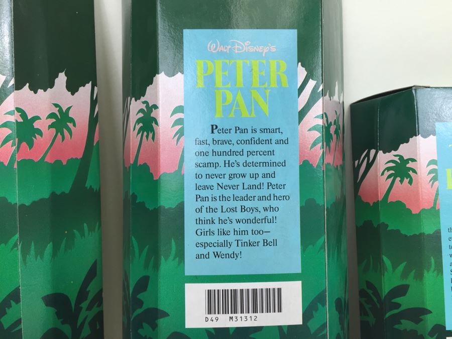 Walt Disney's Peter Pan Dolls Figurines 'Captain Hook', 'Peter Pan' And Pair Of 'Tinkerbell' New In Box SEARS Vintage [Photo 13]