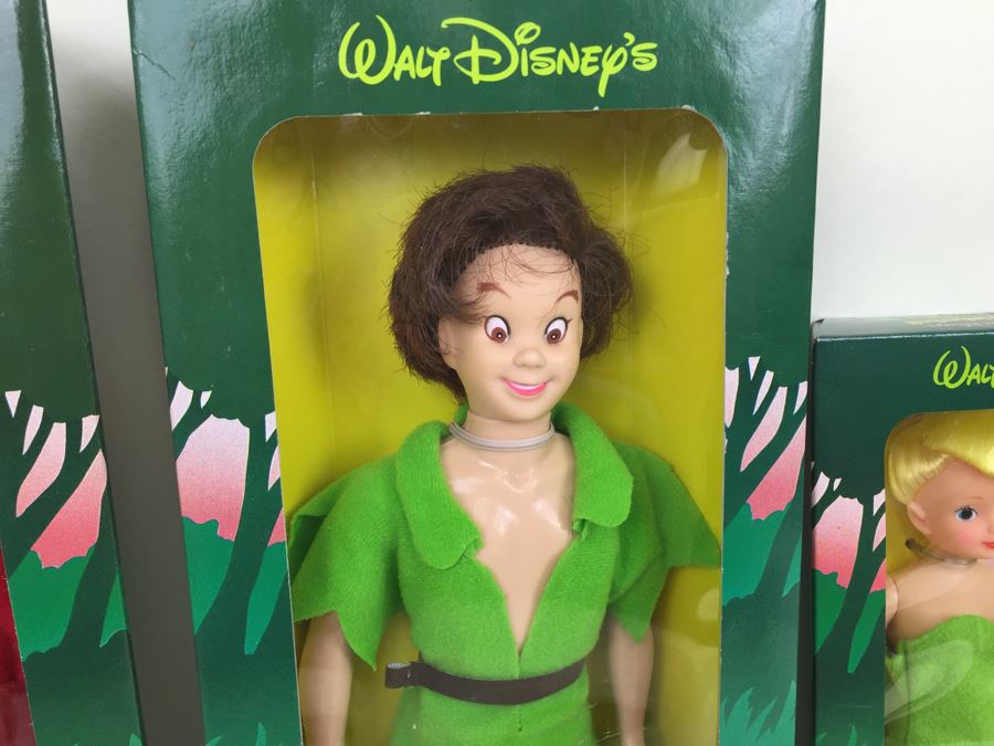 Walt Disney's Peter Pan Dolls Figurines 'Captain Hook', 'Peter Pan' And Pair Of 'Tinkerbell' New In Box SEARS Vintage [Photo 7]