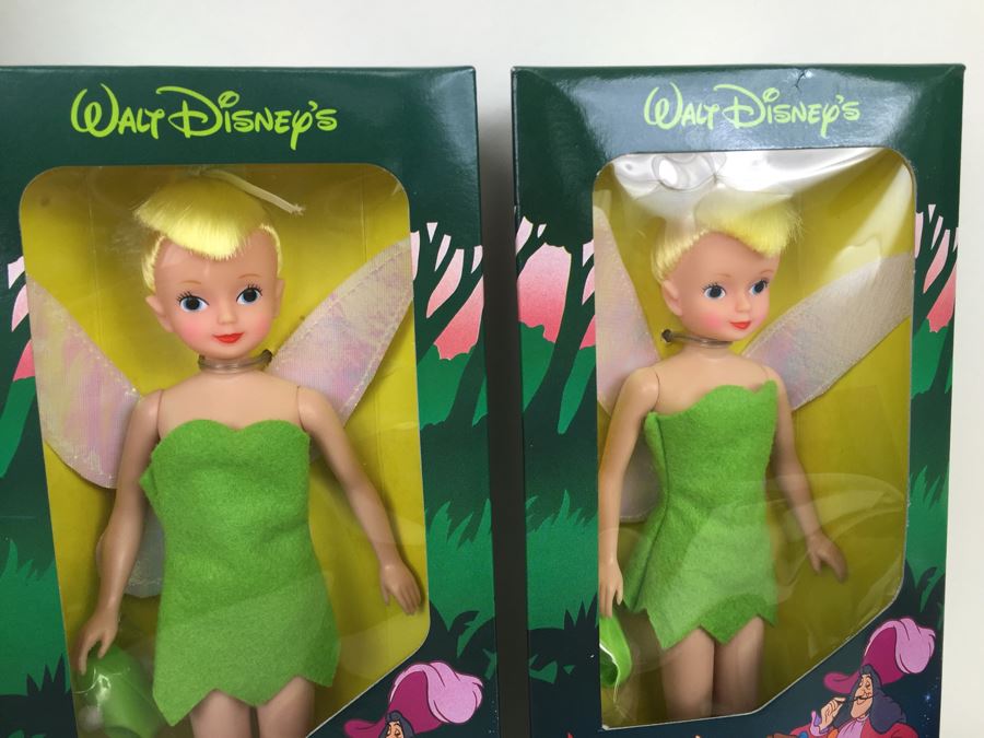 Walt Disney's Peter Pan Dolls Figurines 'Captain Hook', 'Peter Pan' And Pair Of 'Tinkerbell' New In Box SEARS Vintage [Photo 3]