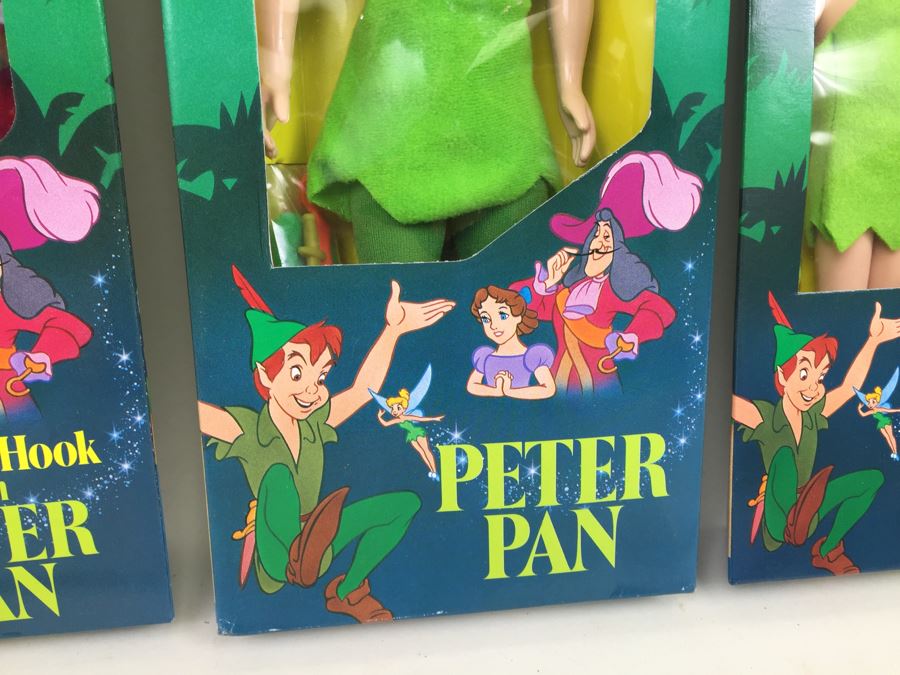 Walt Disney's Peter Pan Dolls Figurines 'Captain Hook', 'Peter Pan' And Pair Of 'Tinkerbell' New In Box SEARS Vintage [Photo 8]