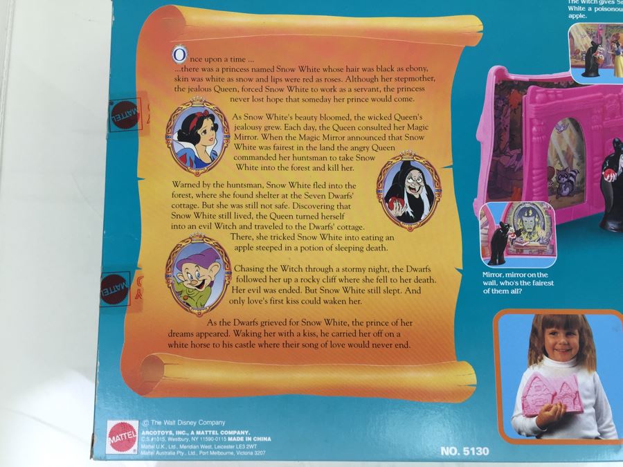 Walt Disney's Snow White And The Seven Dwarfs Once Upon A Time Playset Mattel 5130 Vintage [Photo 8]