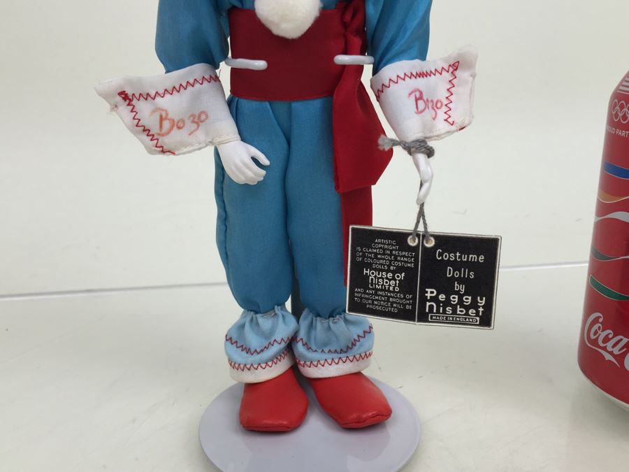 'Bozo The Clown' B337 Costume Dolls By Peggy Nisbet Made In England With Original Tags And Stand [Photo 6]
