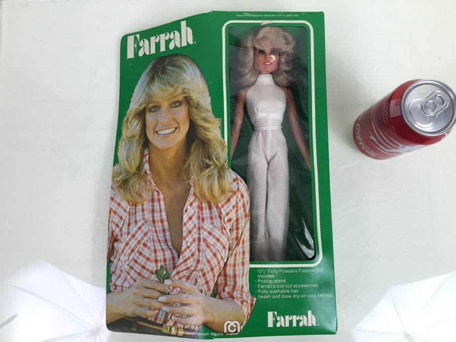 MEGO Corp 1977 Farrah Fawcett-Majors 12 1/4' Fully Poseable Fashion Doll New In Box Vintage 1977