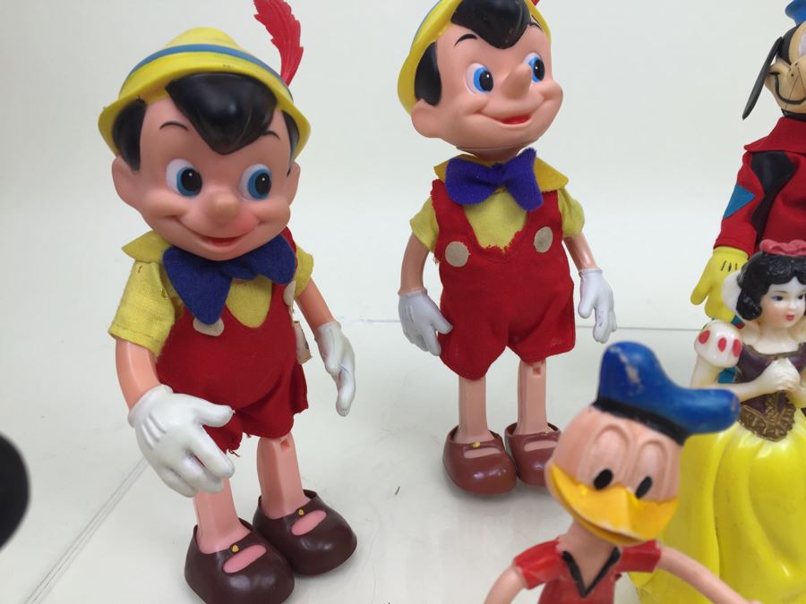 Collection Of Walt Disney Vinyl Figurines Including Mickey Mouse, Minnie Mouse, Donald Duck, Pinocchio [Photo 3]