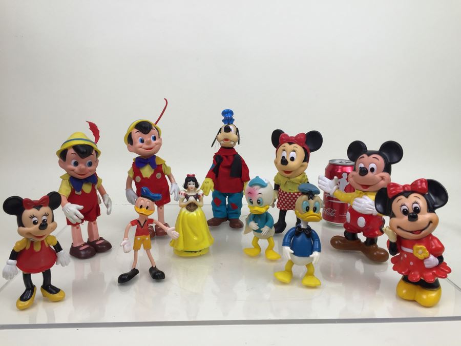 Collection Of Walt Disney Vinyl Figurines Including Mickey Mouse ...