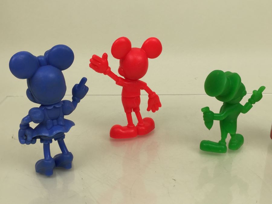 Vintage Walt Disney Wax Figurines Jiminy Cricket, Mickey Mouse And ...