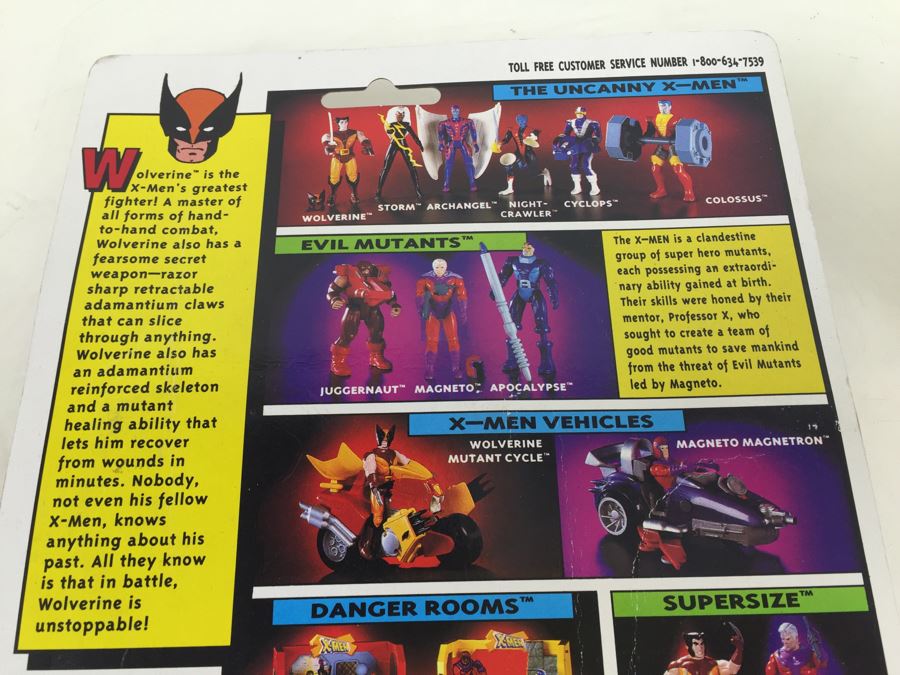 Marvel The Uncanny X-Men Wolverine Toy Biz Item No. 4901 New On Card [Photo 8]