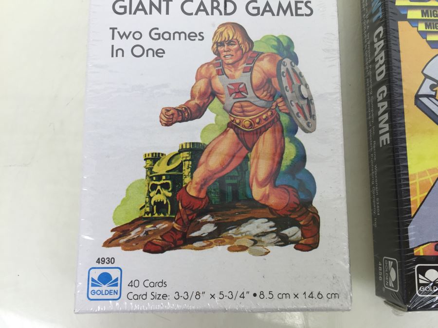 Masters Of The Universe War And Conquer Giant Card Games And Go Bots Giant Card Game Golden New Sealed Vintage 1985 [Photo 5]