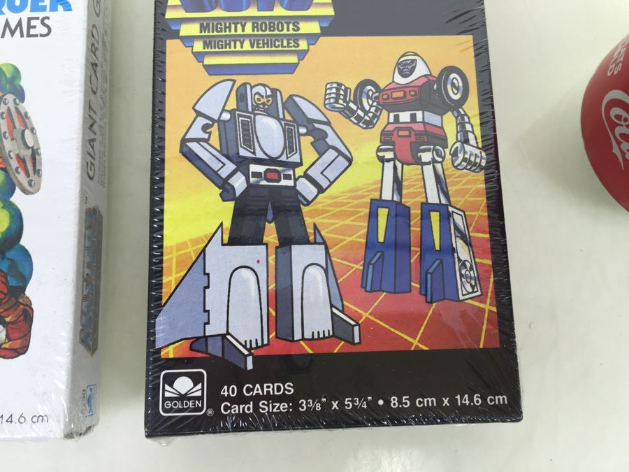 Masters Of The Universe War And Conquer Giant Card Games And Go Bots Giant Card Game Golden New Sealed Vintage 1985 [Photo 7]