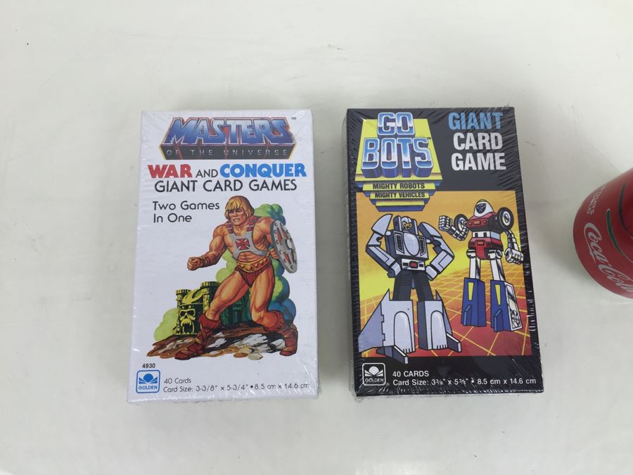 Masters Of The Universe War And Conquer Giant Card Games And Go Bots Giant Card Game Golden New Sealed Vintage 1985 [Photo 1]