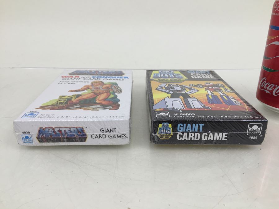 Masters Of The Universe War And Conquer Giant Card Games And Go Bots Giant Card Game Golden New Sealed Vintage 1985 [Photo 8]