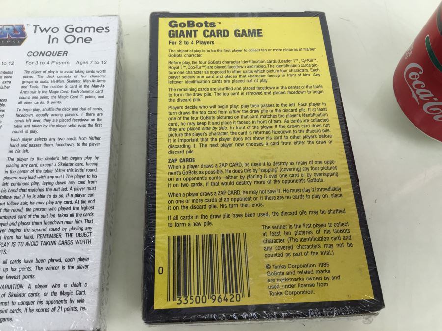 Masters Of The Universe War And Conquer Giant Card Games And Go Bots Giant Card Game Golden New Sealed Vintage 1985 [Photo 10]