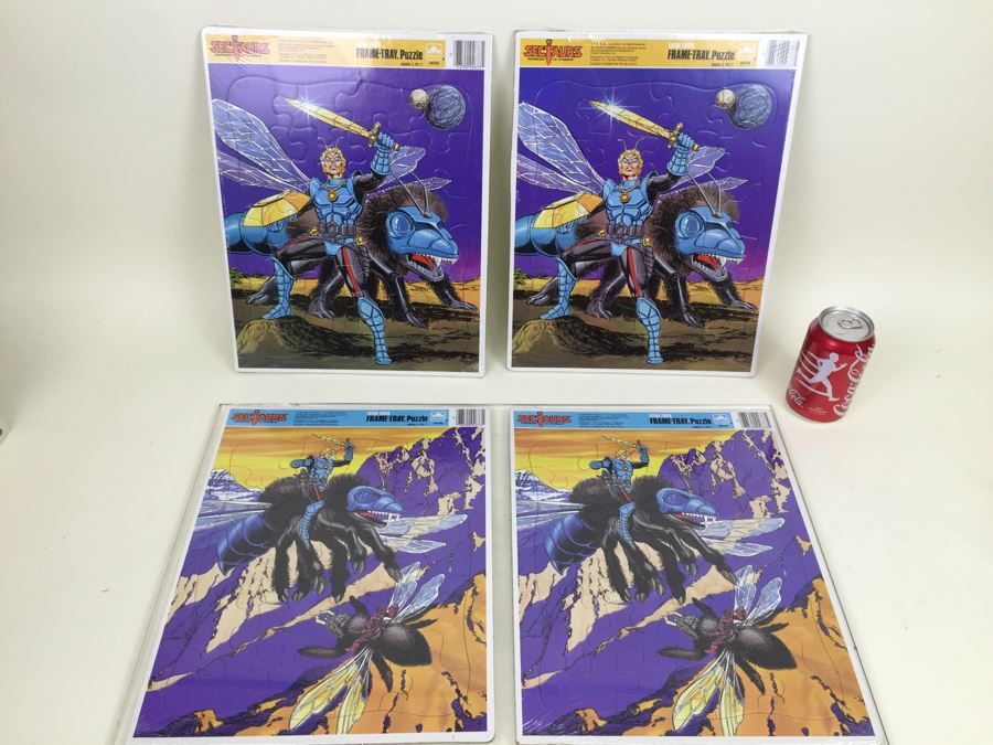 (4) Sectaurs Warriors Of Symbion Frame-Tray Puzzles New Sealed Golden Vintage 1984 [Photo 1]
