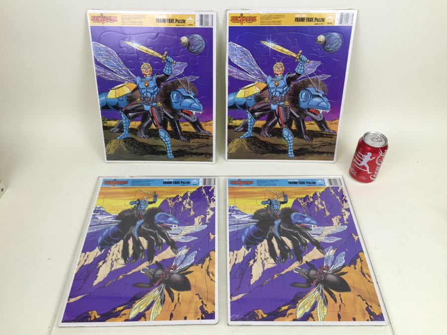 (4) Sectaurs Warriors Of Symbion Frame-Tray Puzzles New Sealed Golden Vintage 1984 [Photo 10]