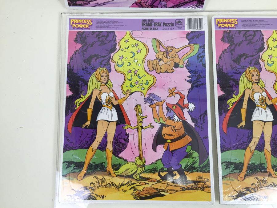 (4) Princess Of Power Frame-Tray Puzzles New Sealed Golden Vintage 1985 [Photo 3]