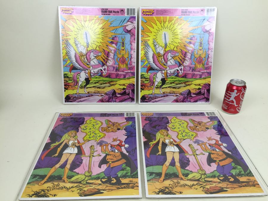 (4) Princess Of Power Frame-Tray Puzzles New Sealed Golden Vintage 1985 [Photo 1]
