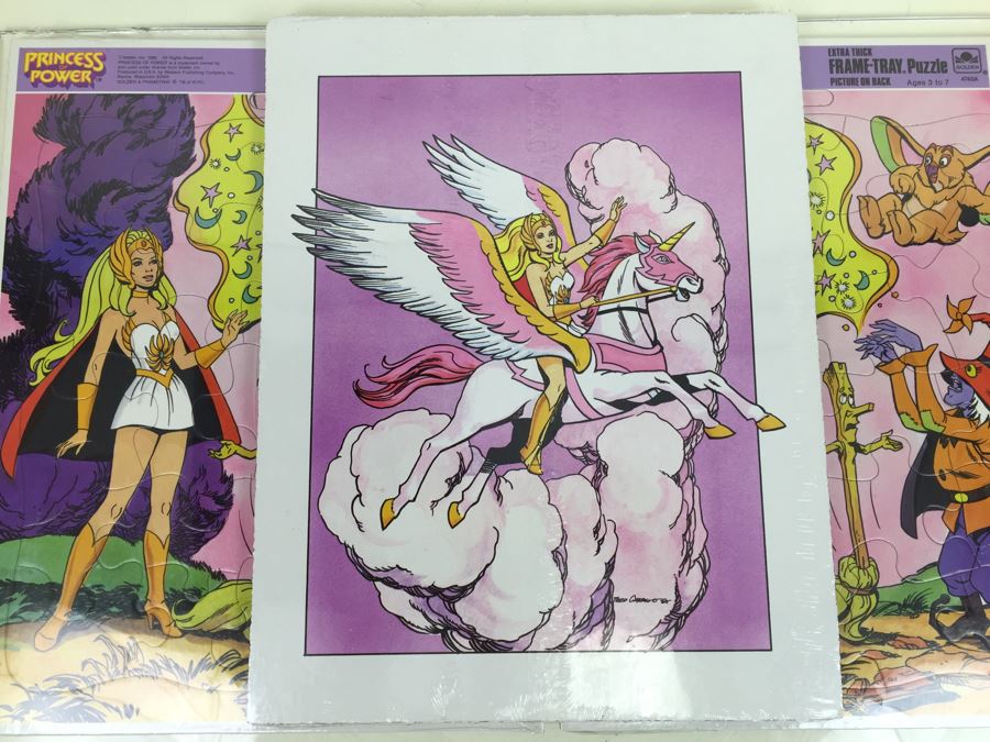 (4) Princess Of Power Frame-Tray Puzzles New Sealed Golden Vintage 1985 [Photo 17]