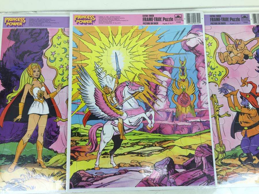 (4) Princess Of Power Frame-Tray Puzzles New Sealed Golden Vintage 1985 [Photo 2]