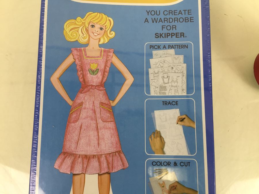 Barbie Skipper Design A Fashion Paper Doll Kit New In Box Mattel Whitman Vintage 1982 [Photo 4]