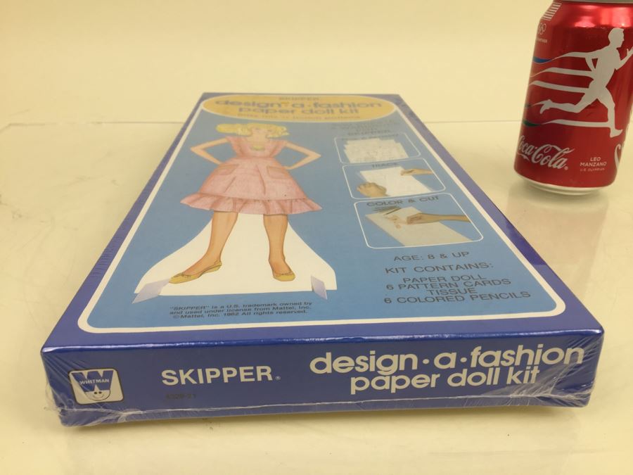 Barbie Skipper Design A Fashion Paper Doll Kit New In Box Mattel Whitman Vintage 1982 [Photo 6]