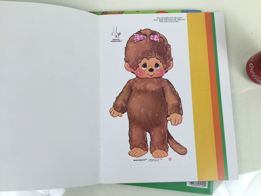 (3) Monchhichi Paper Doll Books New Old Stock Vintage 1982 1983 [Photo 18]
