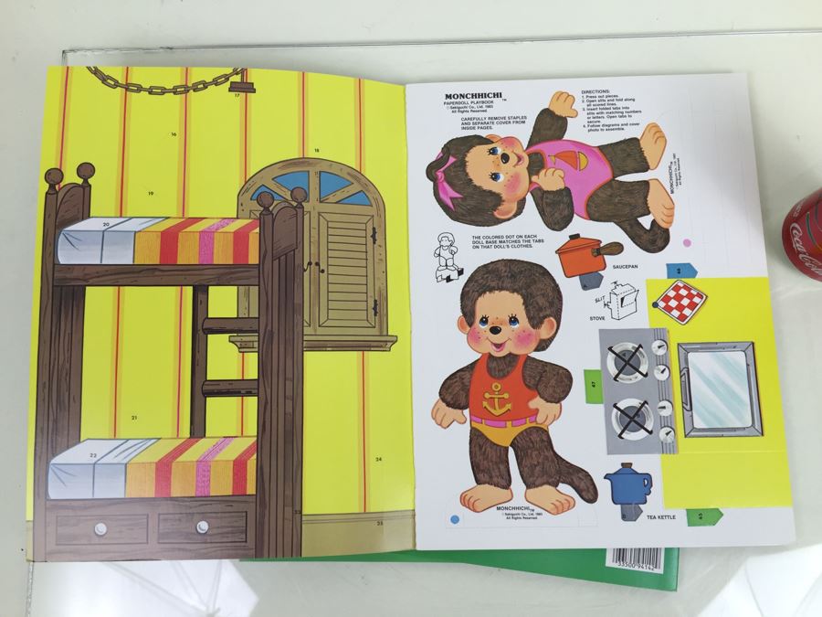 (3) Monchhichi Paper Doll Books New Old Stock Vintage 1982 1983 [Photo 16]