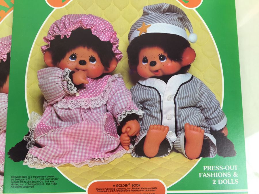 (3) Monchhichi Paper Doll Books New Old Stock Vintage 1982 1983 [Photo 5]