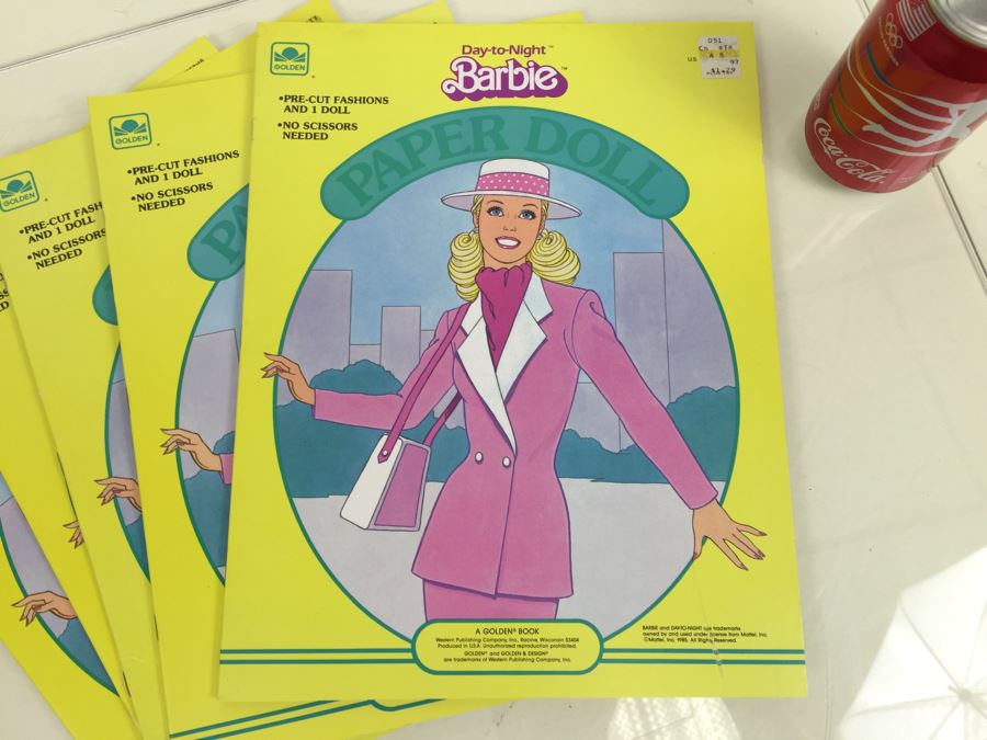 (5) Day-To-Night Barbie Paper Doll Books New Old Stock Mattel Vintage 1985 [Photo 2]